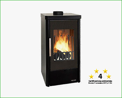 VERNER - Termo stufa a legna IK13.10.2 a tiraggio naturale con fiamma tradizionale